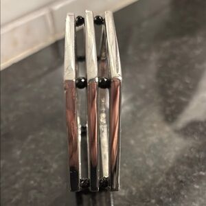 Silver and Black Bangle
